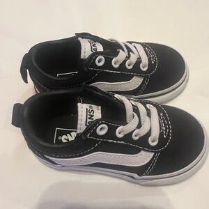 Vans Kids Classic Black and White Sneakers